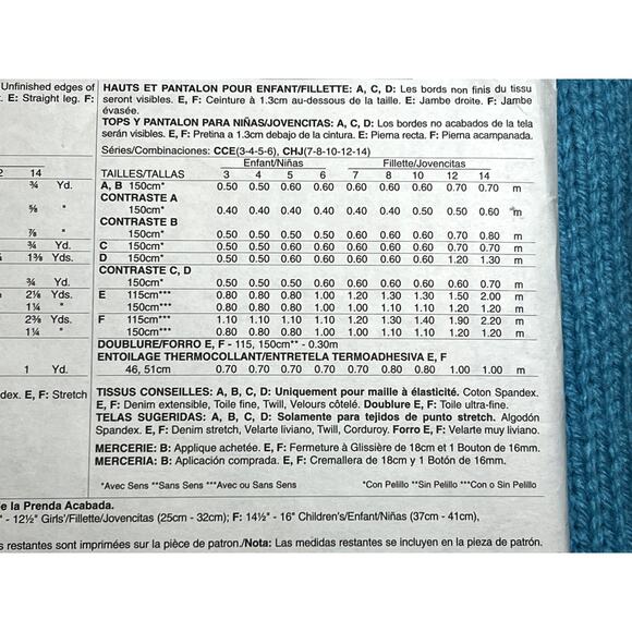 McCalls 6390 Sewing pattern Kids Girls top pants size 7 8 10 12 14 - Picture 5 of 7
